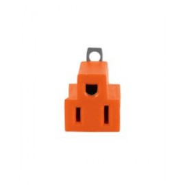 Adaptador naranja de plástico blister de 3 pz