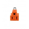 Adaptador naranja de plástico blister de 3 pz