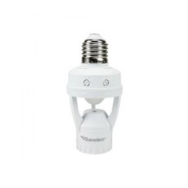 Portalámpara blanca con sensor de movimiento