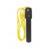 Multicontacto 6 contactos y 2 USB c/supresor de picos ...